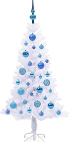 vidaXL Τεχνητό Χριστουγεννιάτικο Δέντρο Λευκό 120 cm PVC και Χάλυβας