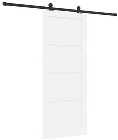 vidaXL Συρόμενη Πόρτα ORKDAL Λευκό και μαύρο 83 x 202 εκ.
