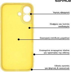 Θήκη Σιλικόνης My Colors Sonique Apple iPhone 16e / iPhone 17e Κίτρινο