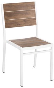Καρέκλα SAGA C6063.01 Αλουμινίου Λευκή με Polywood 46x52x86Υεκ. 46x52x86 εκ.