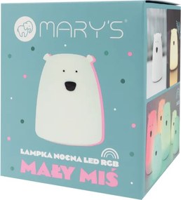Παιδικό Φωτιστικό Νυκτός Αρκουδάκι Λευκό RGB