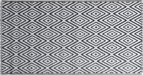 vidaXL Χαλί εξωτερικού χώρου ARAKIL Λευκό και μαύρο 120x180 cm PP