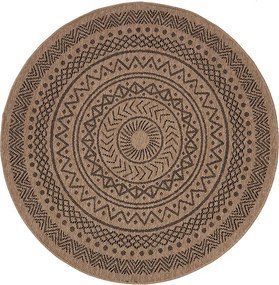 Στρογγυλό Χαλί Καλοκαιρινό (Φ200) Royal Carpet Avanos 8894 Black
