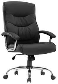 Office chair manager Primrose pu black 65x74x120 εκ.