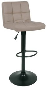 Σκαμπό Μπαρ Lino Cappuccino/Βαφή Μαύρη ΕΜ412,5Μ 44x50x62 Σετ 2τμχ Metal, Technoderma