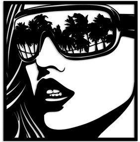 Διακοσμητικό Τοίχου Miami Beach 891TNL3712 50x49cm Black Wallity Μέταλλο