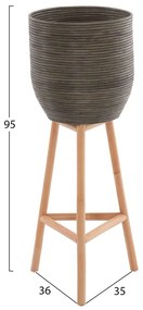 ΓΛΑΣΤΡΑ ΑΠΟ RATTAN ΚΑΙ BAMBOO HM7724 36Χ35Χ95Yεκ.ΦΥΣΙΚΟ - ΠΡΑΣΙΝΟ