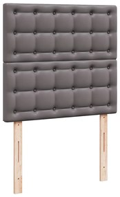 Οθωμανικό κρεβάτι με στρώματα Γκρι 200x200cm Faux Leather - Γκρι