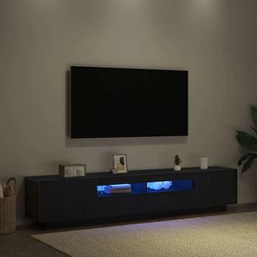 vidaXL Ντουλάπι TV 2 pcs Μαύρο 200 x 35 x 40 εκ. Επεξεργασμένο ξύλο