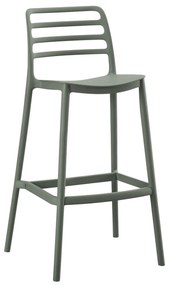 BAR STOOL POLYPROPYLENE SNOD  OLIVE GREEN 37,2x50x101,5Hcm.