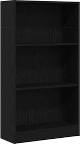 vidaXL Βιβλιοθήκη Μαύρη Δρυς 60x24x109 εκ. από Τεχνητό Ξύλο