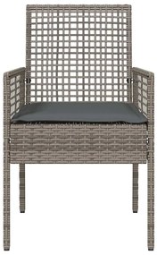 vidaXL Καρέκλα Κήπου 2 pcs Γκρι 53 x 60 x 85εκ συνθετικό ρατάν