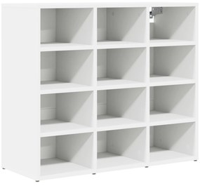 vidaXL Ντουλάπα Παπουτσιών Λευκό 52.5 x 30 x 50 εκ. Επεξεργασμένο ξύλο