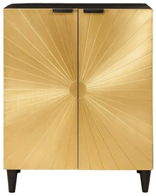 vidaXL Πλαϊνό γραφείο Μαύρο και Χρυσό 60 x 33 x 75 cm