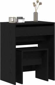 vidaXL Τραπέζι ντυσίματος 2 τμχ. Μαύρη δρυς 60 x 40 x 75 cm
