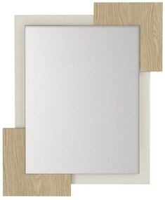 Καθρέπτης τοίχου Selinos Μegapap χρώμα sandstone - rota oak 65x2,2x85εκ.
