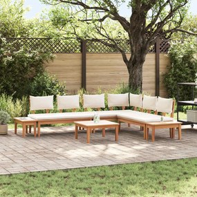 vidaXL Σετ Καναπέ Κήπου 4 pcs Καφέ και Κρέμα