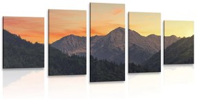 5 μέρος εικόνα ηλιοβασίλεμα στα βουνά - 200x100