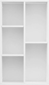 vidaXL Ραφιέρα / Βιβλιοθήκη Λευκή 50 x 25 x 80 εκ. από Επεξ. Ξύλο