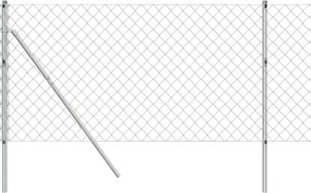 vidaXL Συρματόπλεγμα Περίφραξης Ασημί 1 x 10 μ.