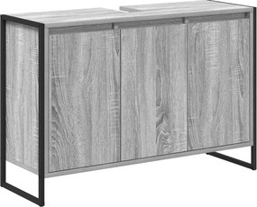 vidaXL Ντουλάπι Μπάνιου Γκρίζο Σονομα 90 x 30 x 60 cm