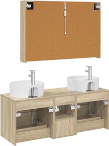 vidaXL Σετ Επίπλων Μπάνιου 4 pcs Sonoma Δρυς