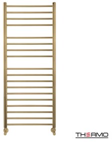 Thermo Bellavia Θερμαινόμενη πετσετοκρεμάστρα 120x50cm Brushed Brass Gold ΔΕΝ ΠΕΡΙΛΑΜΒΑΝΤΟΝΤΑΙ ΔΙΑΚΟΠΤΕΣ &amp; ΑΝΤΙΣΤΑΣΕΙΣ