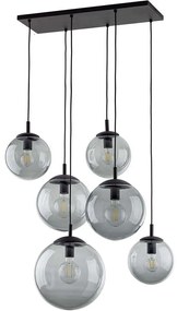 Φωτιστικό Οροφής Esme 5384 77x47x140cm 6xE27 15W Black-Fume TK Lighting