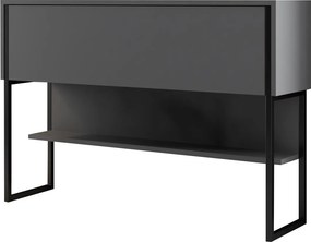 Συρταριέρα Μαύρο / Ανθρακί FLURO 120x30x80