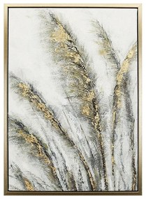 Κάδρο Σε Καμβά Στάχυα XCC05007002 50x70cm Black-Gold Oriana Ferelli Κάθετοι Καμβάς