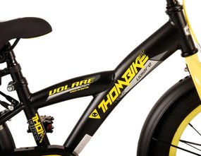 Thombike 16 Inch 23 cm Boys Coaster Brake Black/Yellow
