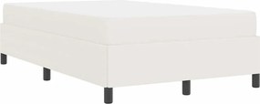 vidaXL Σκελετός Κρεβατιού με στρώμα Κρεμ 120 x 190 cm ύφασμα
