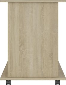 vidaXL Ντουλάπι Τροχήλατο Sonoma Δρυς 60 x 45 x 60 εκ. από Επεξ. Ξύλο