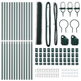 vidaXL Στύλος Περιφράξεων Πράσινο 25 x 1,2 μ (πάνελ 36 χλστ) Ατσάλι