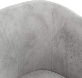 vidaXL Πολυθρόνα Μπάρελ με Υποπόδιο Ανοιχτό Γκρι Βελούδινη