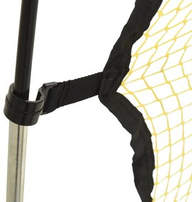 vidaXL Δίχτυ Ποδοσφαίρου Μαύρο &amp; Κίτρινο 183x85x120 εκ. από Πολυεστέρα