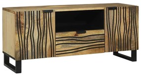 vidaXL Ντουλάπα TV με συρτάρι Καφέ 105 x 33 x 46 εκ Μασίφ ξύλο μάνγκο
