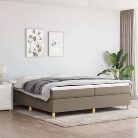 vidaXL Πλαίσιο Κρεβατιού Boxspring Taupe 200x200 εκ. Υφασμάτινο