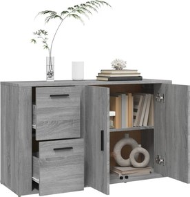 vidaXL Ντουλάπι Γκρι Sonoma 100x33x59,5 εκ. από Επεξεργασμένο Ξύλο