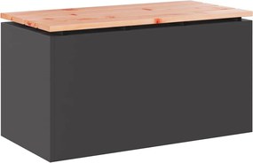 vidaXL Παγκάκι κήπου Μαύρο 80 x 40 x 43 εκ Ατσάλι