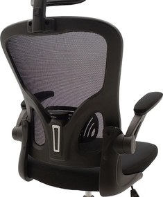 Καρέκλα γραφείου διευθυντή Ergoline pakoworld ύφασμα mesh μαύρο
