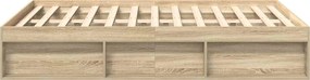 vidaXL Πλαίσιο Κρεβατιού Sonoma Δρυς 150 x 200 εκ. King Size