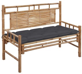 vidaXL Παγκάκι Κήπου 120 εκ. από Μπαμπού με Μαξιλάρι