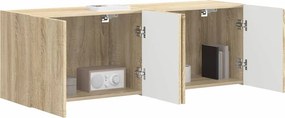 vidaXL Ντουλάπι Τηλεόρασης Τοίχου 2 pcs Δρύς Sonoma Επεξεργασμένο Ξύλο