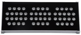 GloboStar FLOOD-TENA 90224 Προβολέας Wall Washer για Φωτισμό Κτιρίων LED 108W 9180lm 10° DC 24V Αδιάβροχο IP65 Μ43.5 x Π15.5 x Υ18cm RGBW DMX512 - Ασημί - 3 Years Warranty