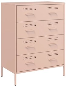 vidaXL Ντουλάπι Ροζ 68x39x89 εκ. από Ατσάλι