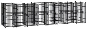 Κλουβί Σκύλου Εξωτερικού Χώρου 14,75 μ² από Ατσάλι - Μαύρο
