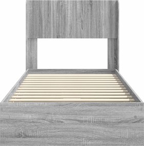 vidaXL Καλάθι με αποθήκη και κεφαλάρι Γκρι Sonoma 90 x 200 cm