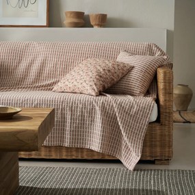 Ριχτάρι Πολυθρόνας (180x180) Gofis Home Elysia Silver Dusty Rust 531/02