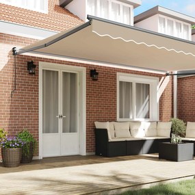vidaXL Αναδιπλούμενη τέντα Μπεζ 500 x 300 x 165 εκ.